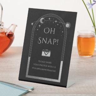 Signe De Table Oh Snap Mysical Black Silver Mariage de lune solei