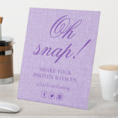 Signe De Table Oh Snap Social Media Chic Modern Mariage Événement (In SItu)