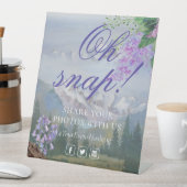 Signe De Table Oh Snap Social Media Chic Modern Mariage Événement (In SItu)
