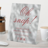 Signe De Table Oh Snap Social Media Chic Modern Mariage Événement (In SItu)