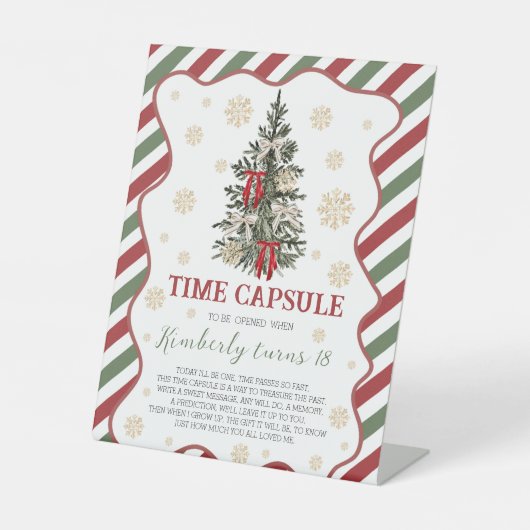 Signe De Table Oh What Fun Christmas Time Capsule Sign (Recto)