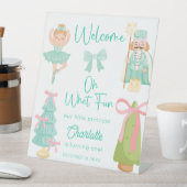 Signe De Table Oh What Fun Mint Nutcracker Birthday Welcome (In SItu)