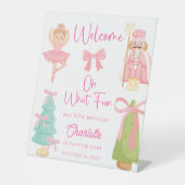 Signe De Table Oh What Fun Pink Nutcracker Birthday Welcome (Recto)
