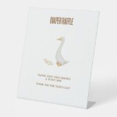 Signe De Table Oie Bébé Déchet Dessin Dessin (Recto)