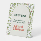 Signe De Table Oiseau botanique élégant (Recto)