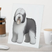 Signe De Table Old English Sheepdog 10 (In SItu)