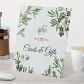 Signe De Table Olive Feuille Grec Ile Mariage Cartes & Cadeaux (In SItu)