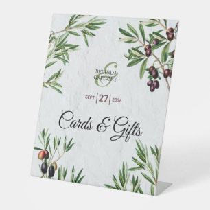 Signe De Table Olive Feuille Grec Ile Mariage Cartes & Cadeaux