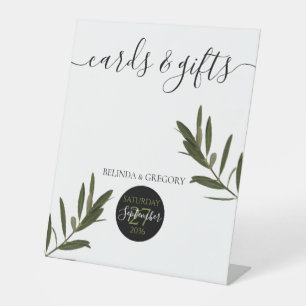 Signe De Table Olive Feuille verdure Cartes de Mariage & Cadeaux