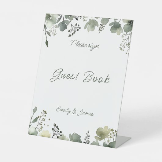 Signe De Table Olive Floral Wedding (Recto)