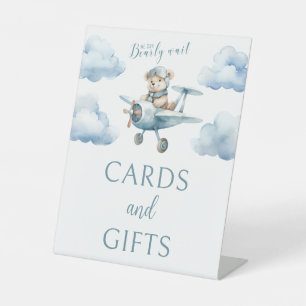 Signe De Table On peut attendre avion baby shower cartes cadeaux