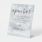 Signe De Table Open Bar Winter Black Signature Script (Recto)