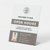 Signe De Table Open House Real Estate Logo Welcome (Recto)