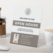 Signe De Table Open House Real Estate Logo Welcome (In SItu)