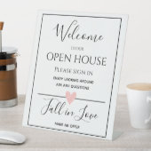 Signe De Table Open House Real Estate Sign, Immobilier (In SItu)