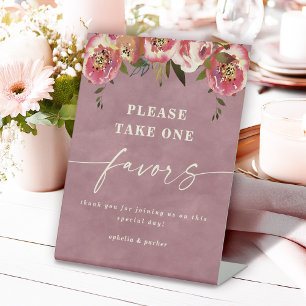 Signe De Table Ophelia Cottagecore Dusty Rose Floral Party Faveur