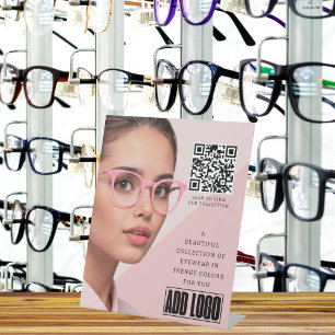 Signe De Table Optométriste Ophtalmologie Lunetterie Code QR Entr