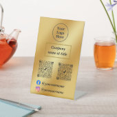 Signe De Table Or de luxe métallique (In SItu)