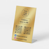 Signe De Table Or de luxe métallique (Recto)