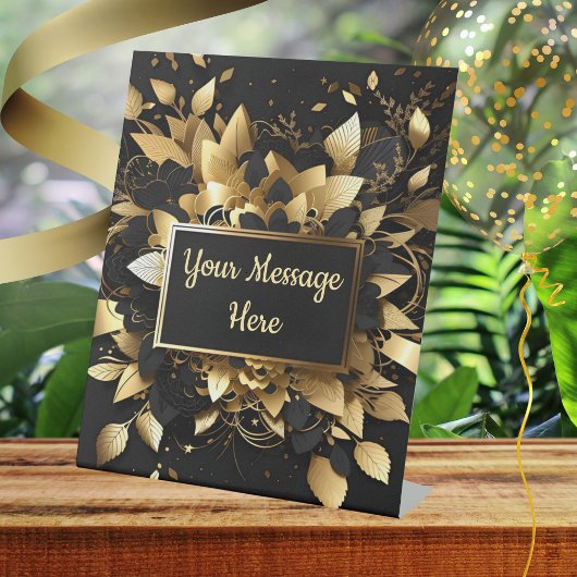 Signe De Table Or élégant personnalisé