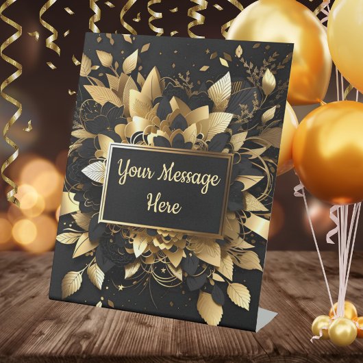 Signe De Table Or élégant personnalisé