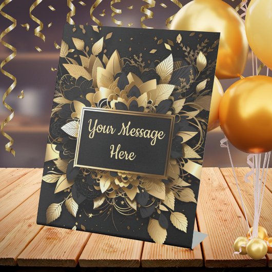 Signe De Table Or élégant personnalisé