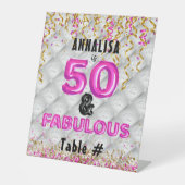 Signe De Table Or rose 50 Fabuleux 50e anniversaire (Recto)