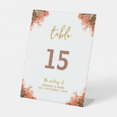 Signe De Table Orange Oleander Mariage Numéro de table (Recto)