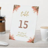 Signe De Table Orange Oleander Mariage Numéro de table (In SItu)