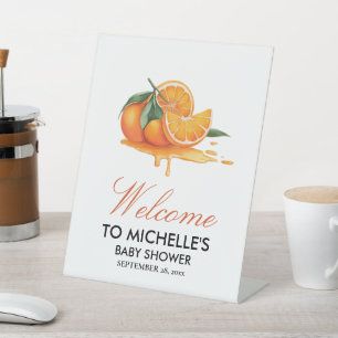 Signe De Table Oranges d'été Baby shower aux agrumes Bienvenue
