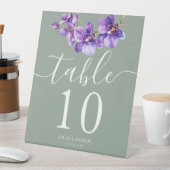 Signe De Table Orchidée en Saga vert mariage Numéro de table (In SItu)