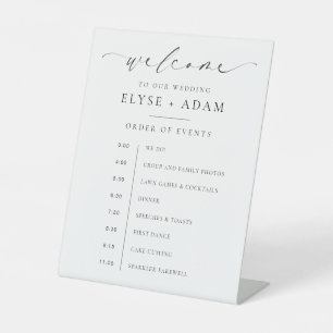 Signe De Table Ordre Des Événements Ellesmere Accueil