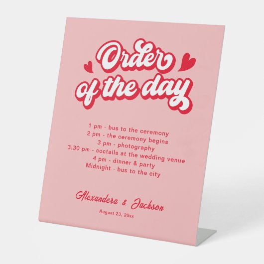 Signe De Table Ordre du jour (Recto)