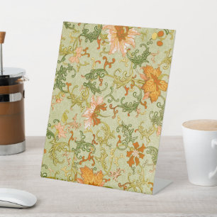 Signe De Table Ornement Chinois Vintage Fleurs Jones