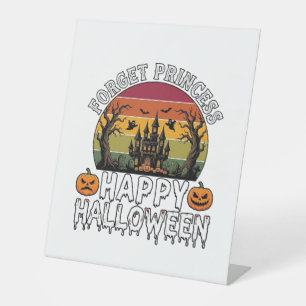 Signe De Table Oubliez la princesse Happy Halloween Maison Hantée