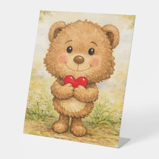 Signe De Table Ours de la Saint-Valentin (Recto)