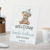Signe De Table Ours en peluche bébé douche Accueil Piédestal (In SItu)