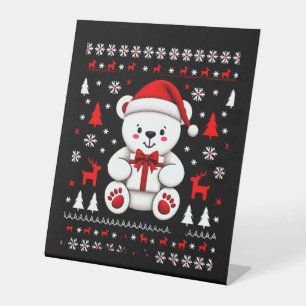 Signe De Table Ours Noël Noël (3)