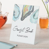 Signe De Table Oyster Bar Coastal Guest Book Tabletop (In SItu)