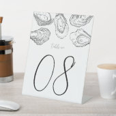 Signe De Table Oyster Shucking Party et Mariage Numéro de table (In SItu)