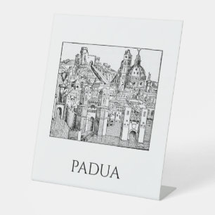 Signe De Table Padua Minimaliste Ciel Médiéval Art Linéaire