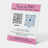 Signe De Table Paie PayPal pour les petites entreprises (Recto)