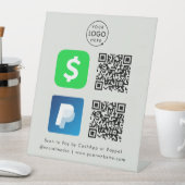 Signe De Table Paiement de code QR | CashApp Paypal numérisation  (In SItu)