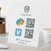 Signe De Table Paiement de code QR | Google Pay & Venmo Scan to P (In SItu)