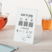 Signe De Table Paiement de code QR - Logo d'entreprise de numéris (In SItu)