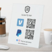 Signe De Table Paiement de code QR | venmo & Paypal Analyser pour (In SItu)