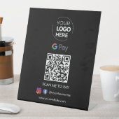 Signe De Table Paiement du code QR de Google Pay | Numériser pour (In SItu)