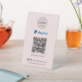 Signe De Table Paiement du code QR Paypal | Analyser pour payer l (In SItu)