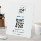 Signe De Table Paiement du code QR Paypal | Analyser pour payer l (In SItu)