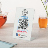 Signe De Table Paiement du code QR Venmo | Analyse de la masse po (In SItu)